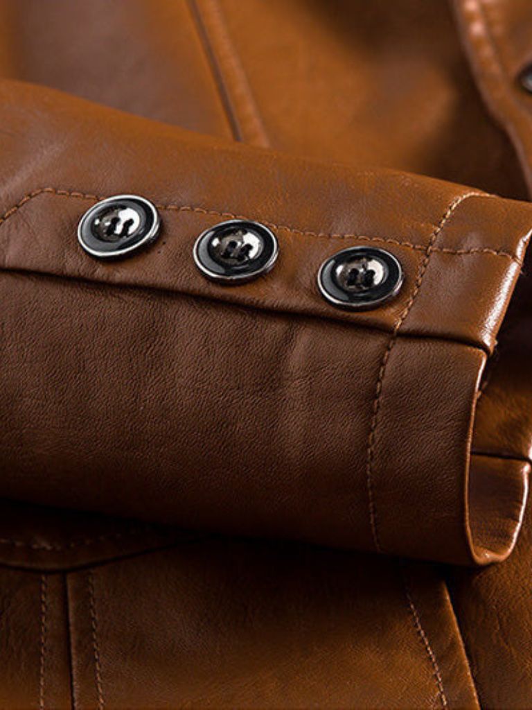 Chamarra de Piel Caramel Bold