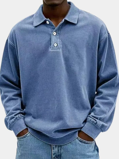 Canyon Mist Long Sleeve Polo Shirt